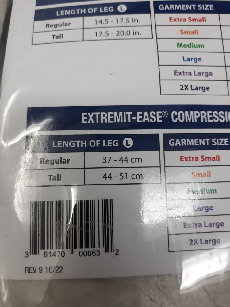 EXTREMIT-EASE Compression Garment XL REG 30-50 mmHg