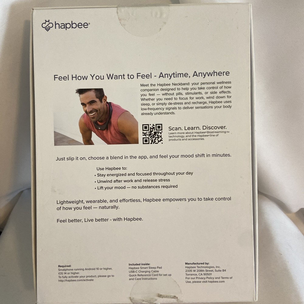 Hapbee Wellness Wearable Neck Ring Get Energized And Focused-productive