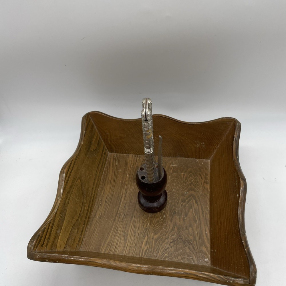Vintage Nut Tray with Nutcracker Holder & Partial Nutcracker Set (2 Pieces)