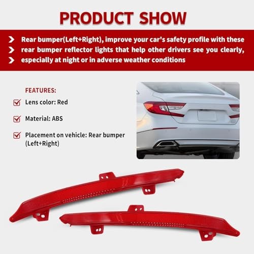 Left and Right Rear Bumper Reflector Light Tail Lamp Case Compatible with
