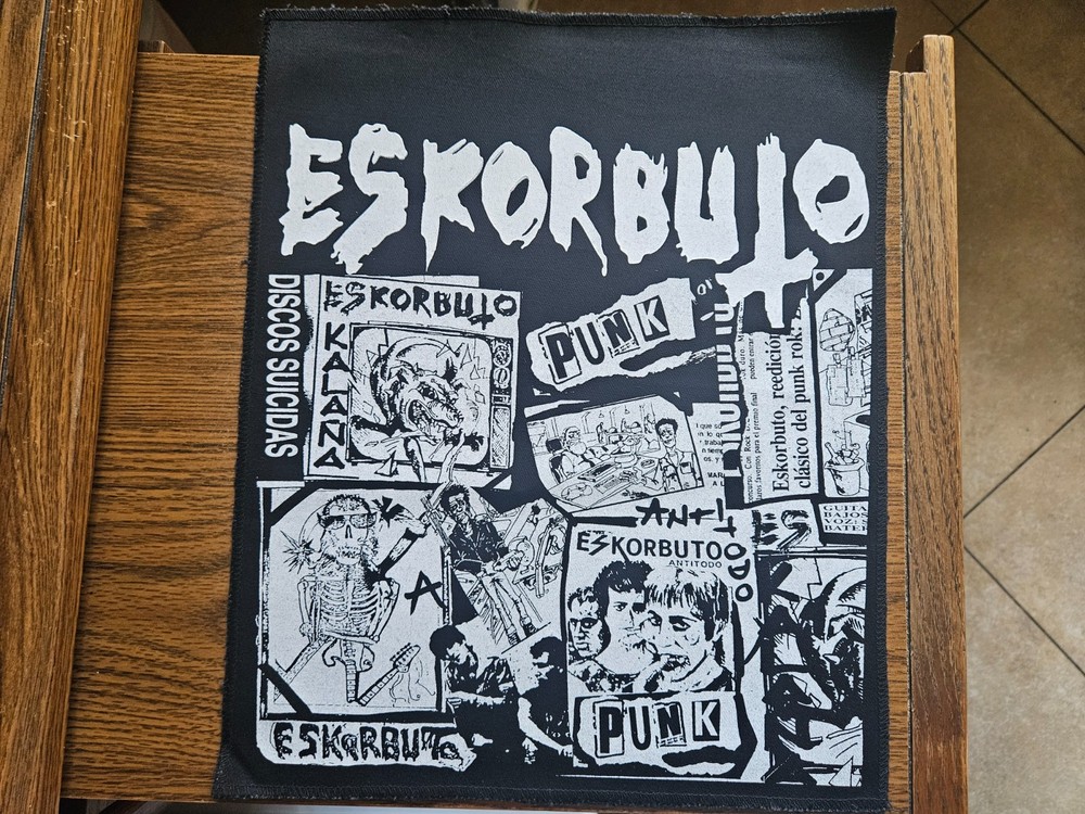 ESKORBUTO, CANVAS SCREEN PRINTED LARGE BACK PATCH