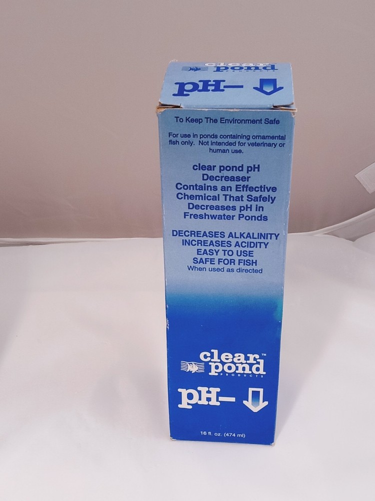 2 - CLEAR POND PH DOWN Pond Water PH Reducing Solution 16-Ounce Bottle, White