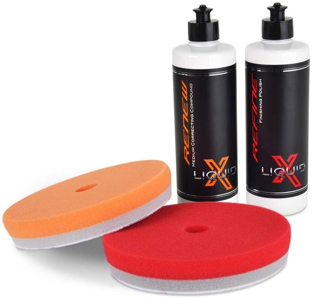Liquid X Medium Paint Correction Duo Kit - Quickly Remove Light/Medium Swirls