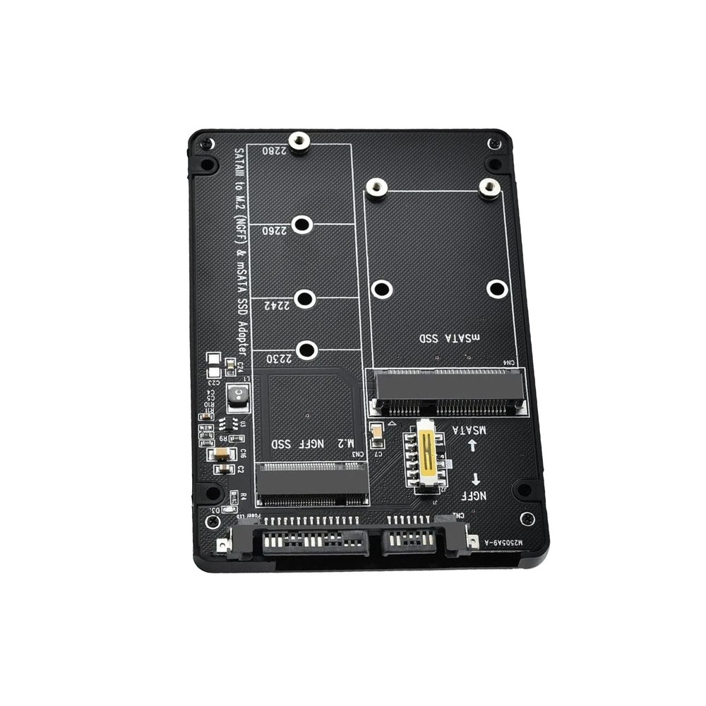 1PCS Input 3.3V, max current 3A MSATA/M.2 NGFF to SATA III Adapter Card