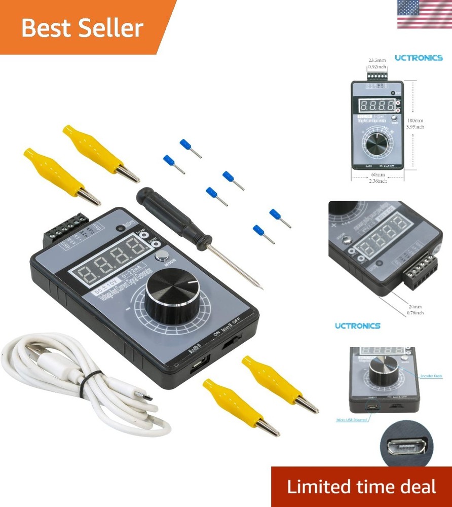 Multimeter-Compatible DC Current & Voltage Signal Generator—Accurate & Portable