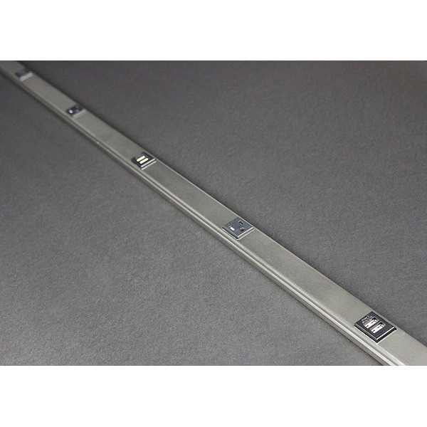 Wiremold S20gb509trusba Usb Plugmold, 5 Ft., Ss, 3 Outlets