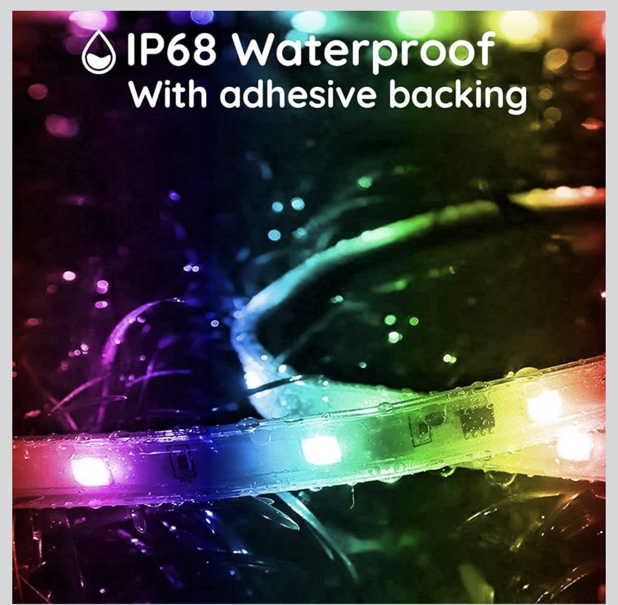 Outdoor Waterproof Multicolor LED Light Strip IP68 App & Remote Control Adhesive