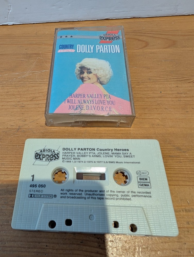 6 x Dolly Parton - Audio Cassette Tape Bundle