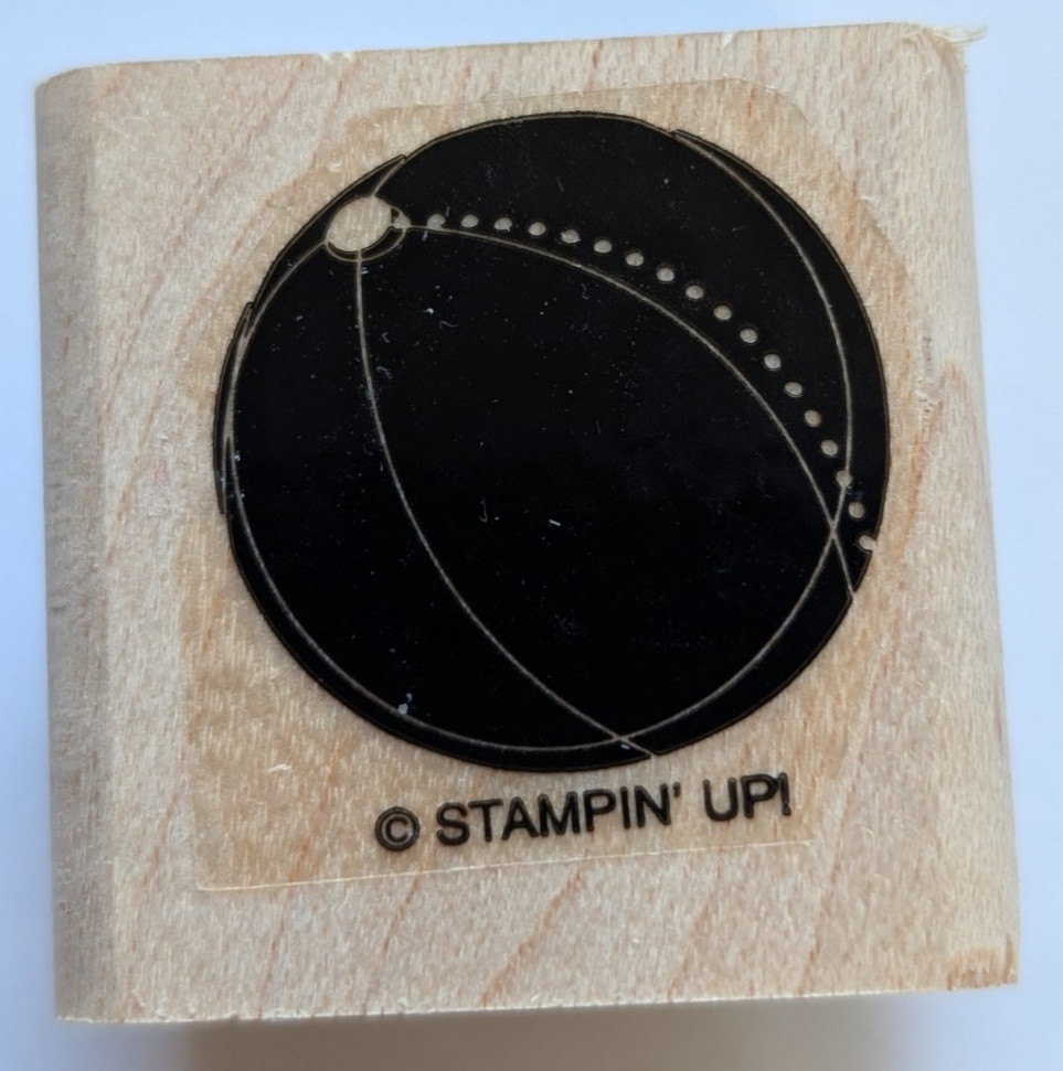 Wood/Rubber Stamp "Beach Ball"