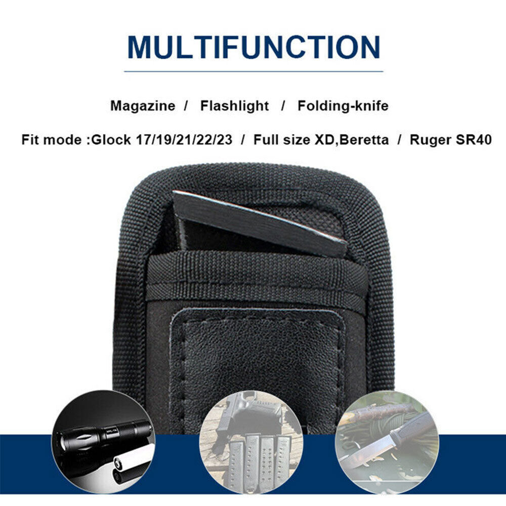 3 Pack Tactical IWB Magazine Pouch for .40 .45 .22 9mm Pistol Mag Holder Holster