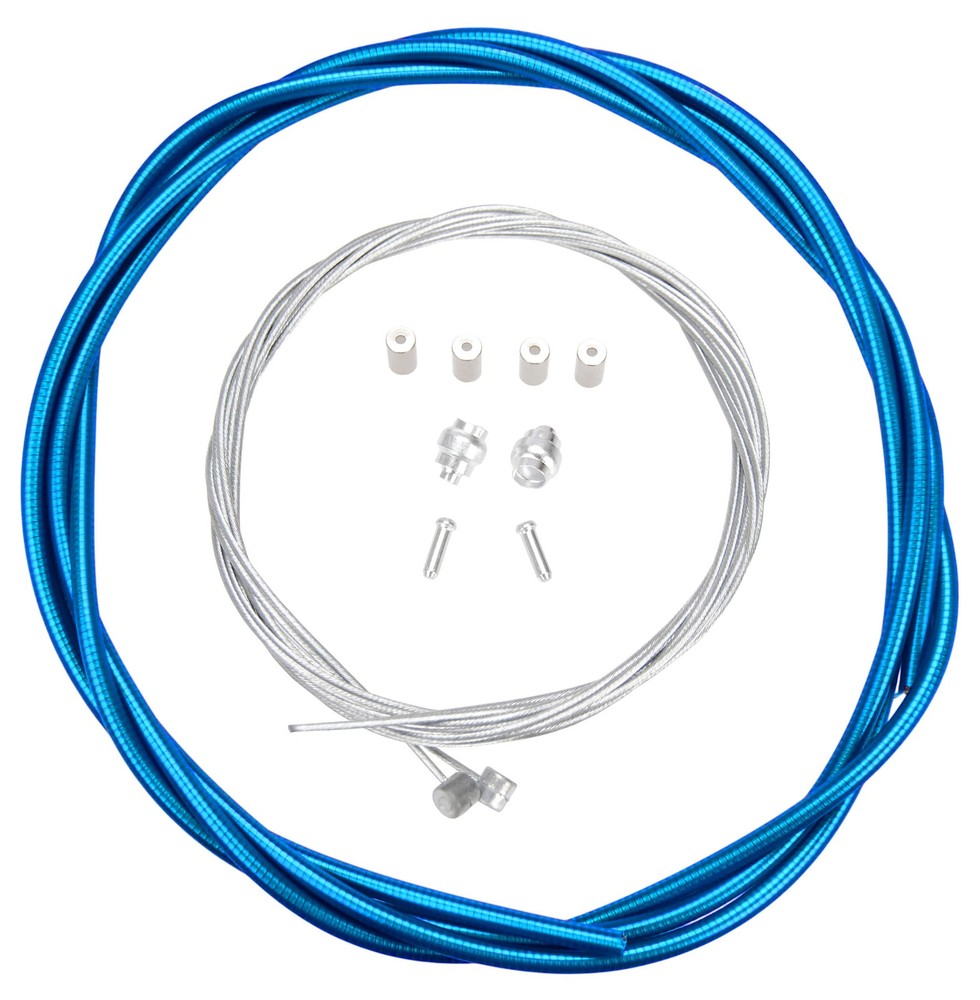 Basic Bicycle Brake Cable Kit  for BMX/MTB - CLEAR BLUE