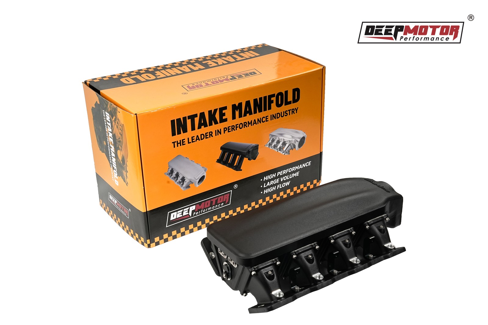 Deepmotor LS1 LS2 LS6 102mm Casting Bolted Intake Manifold with Fuel Rail Black