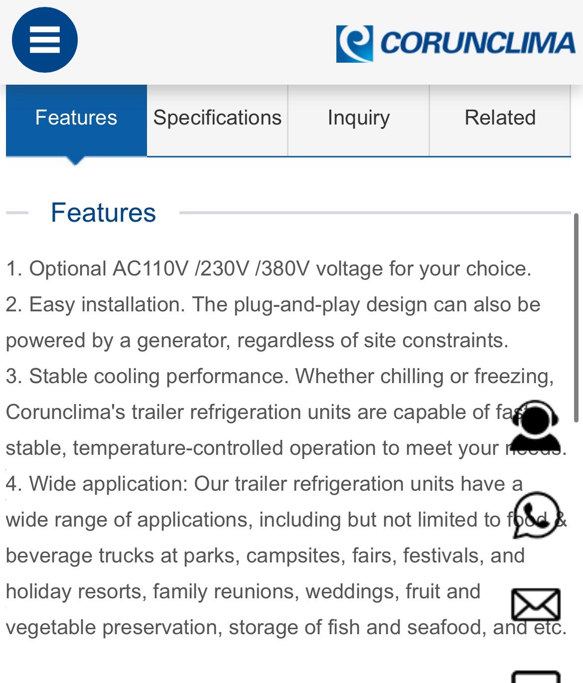 Mobile Trailer / Walk-in Freezer / Cooler Reefer Mono-block Unit 16E