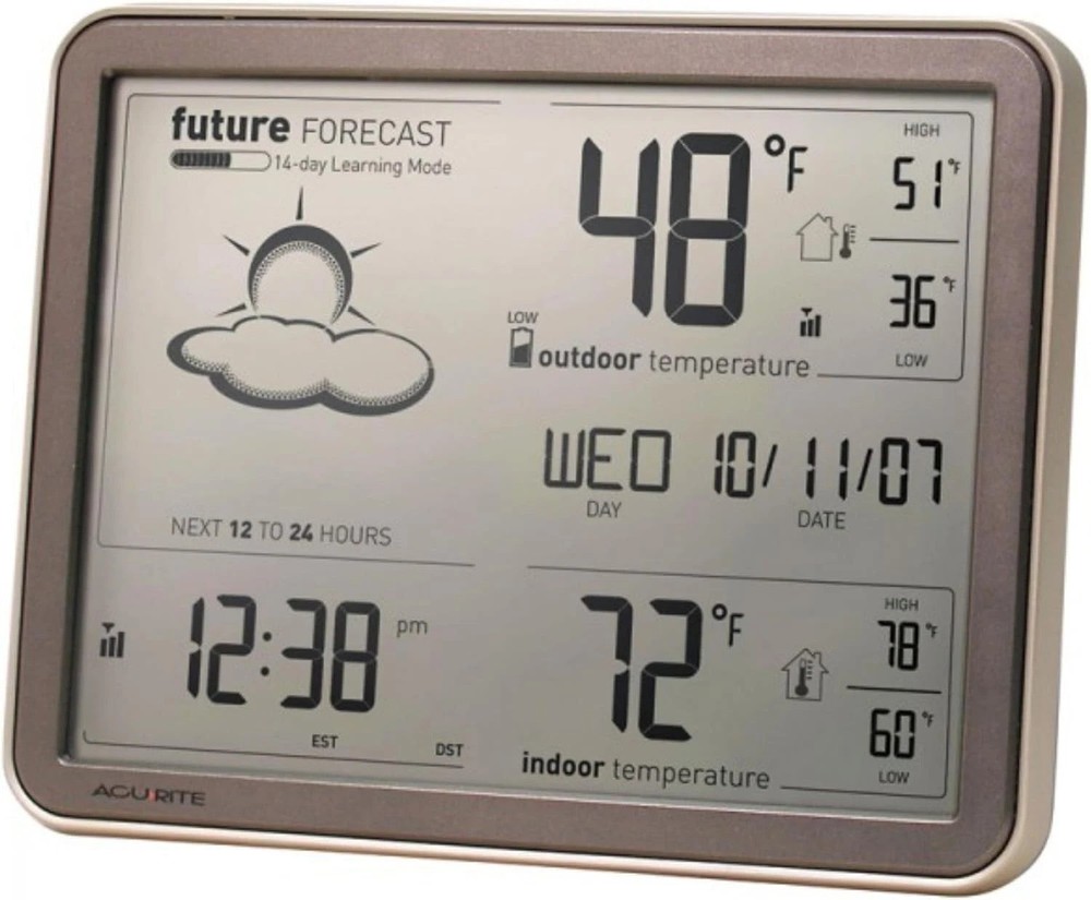 Self-Learning Forecast Wireless Weather Station with Large Display and Atomic...
