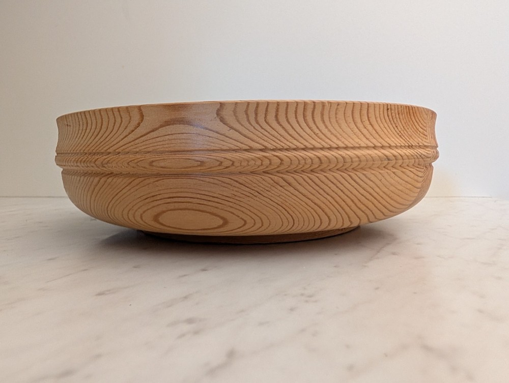 Hand Turned Ash Bowl From Norway Signed