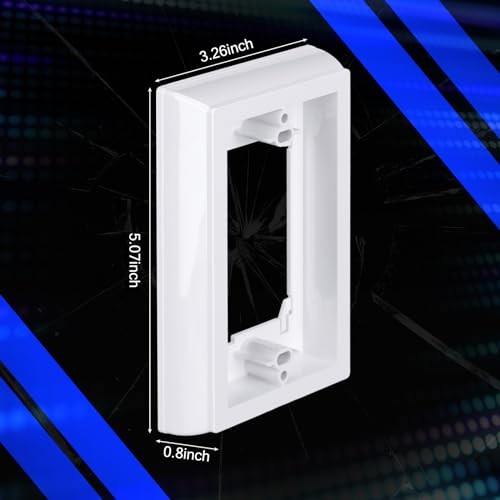 Pcs 4/" Single Gang Electrical Box Extender Ul Listed, Receptacle 5 White