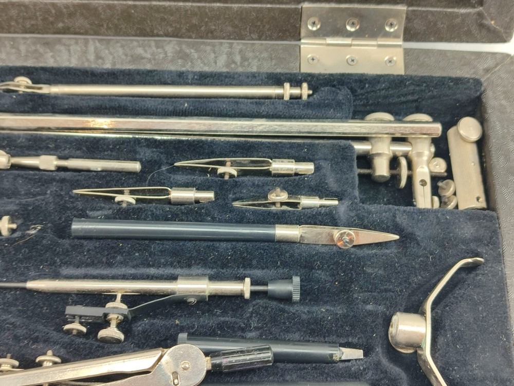 Antique Technical Geometry Maths Drawing Instrument Set Math Complete Set Boxed