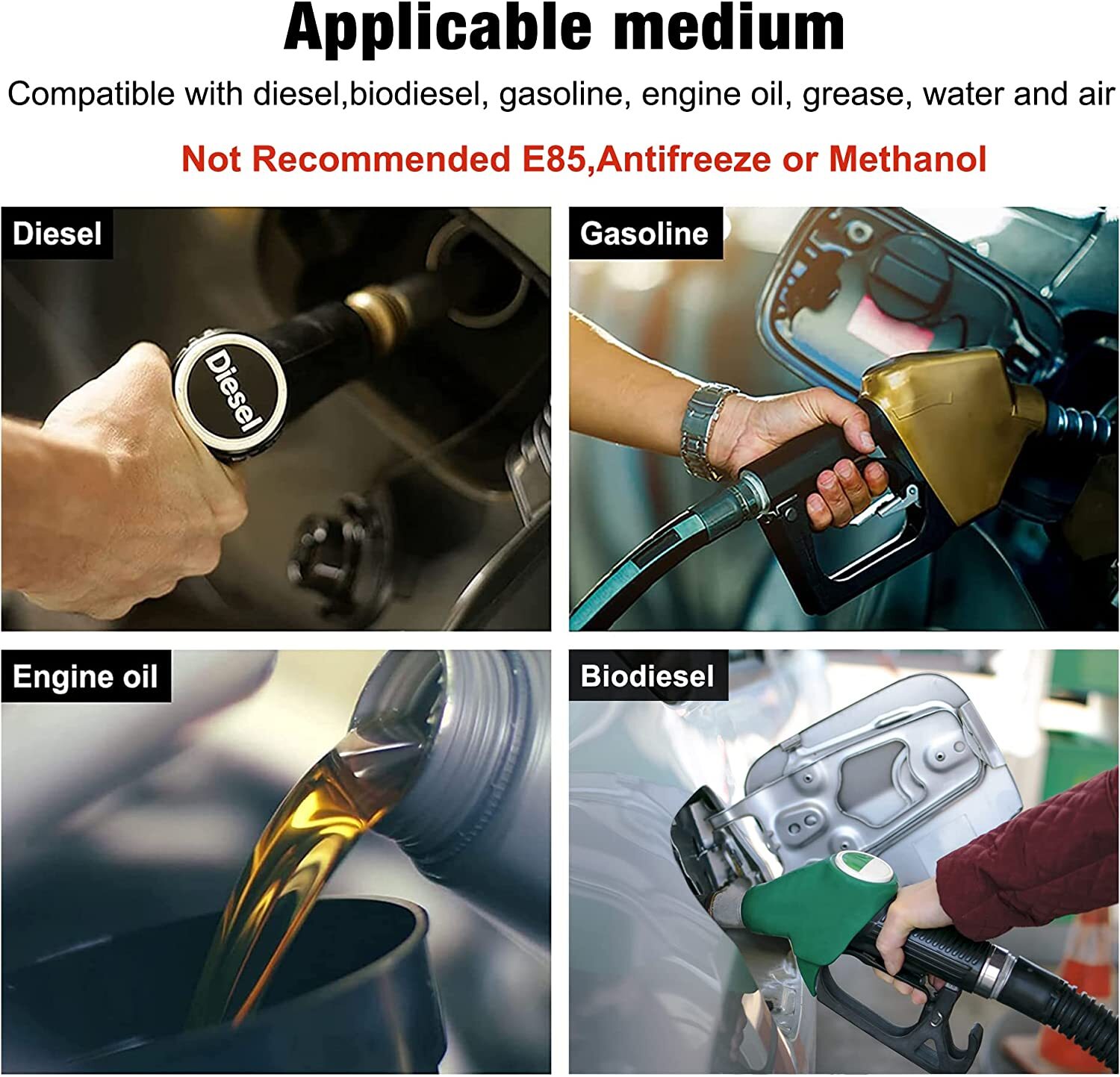 LokoCar Fuel Hose Line Push Lock NBR Rubber SAE 30R7 5FT 10FT 25FT 300PSI Black