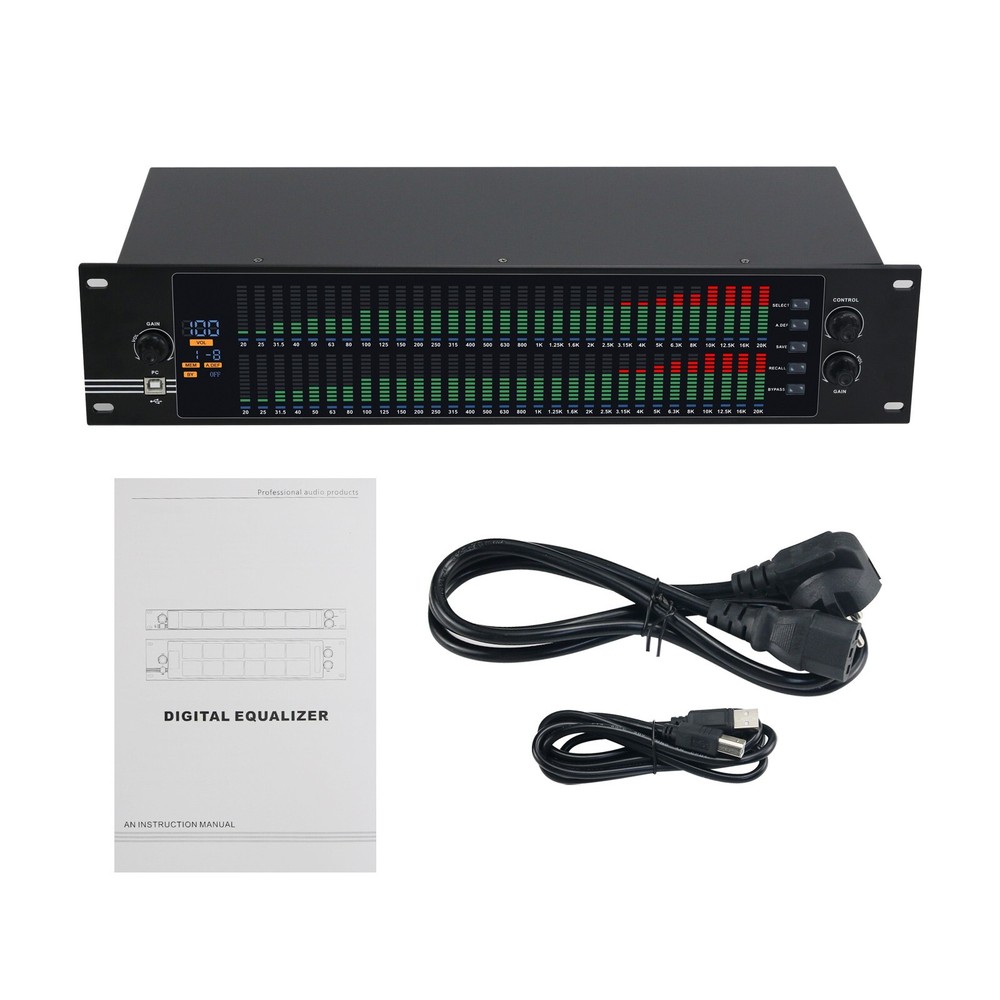 EQ-323 2U Professional Graphic Equalizer Spectrum Digital Equalizer LED 220V ot2