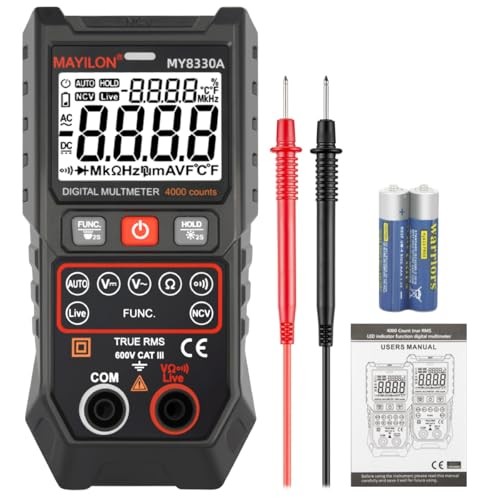Digital Multimeter TRMS 4000 Counts Multimeter DC AC Voltage Tester MY8300A