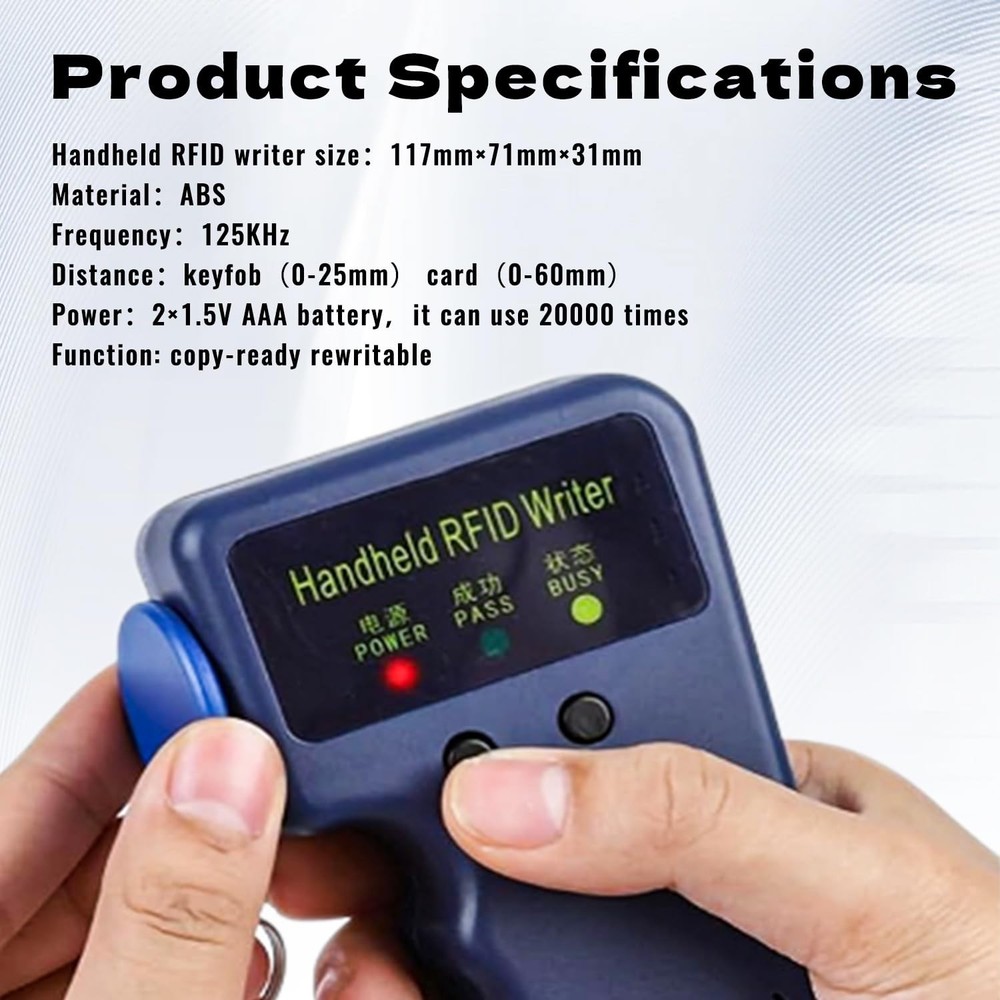 Handheld Copier RFID Reader Rewriter Smart ID Card Duplicator 125KHz...