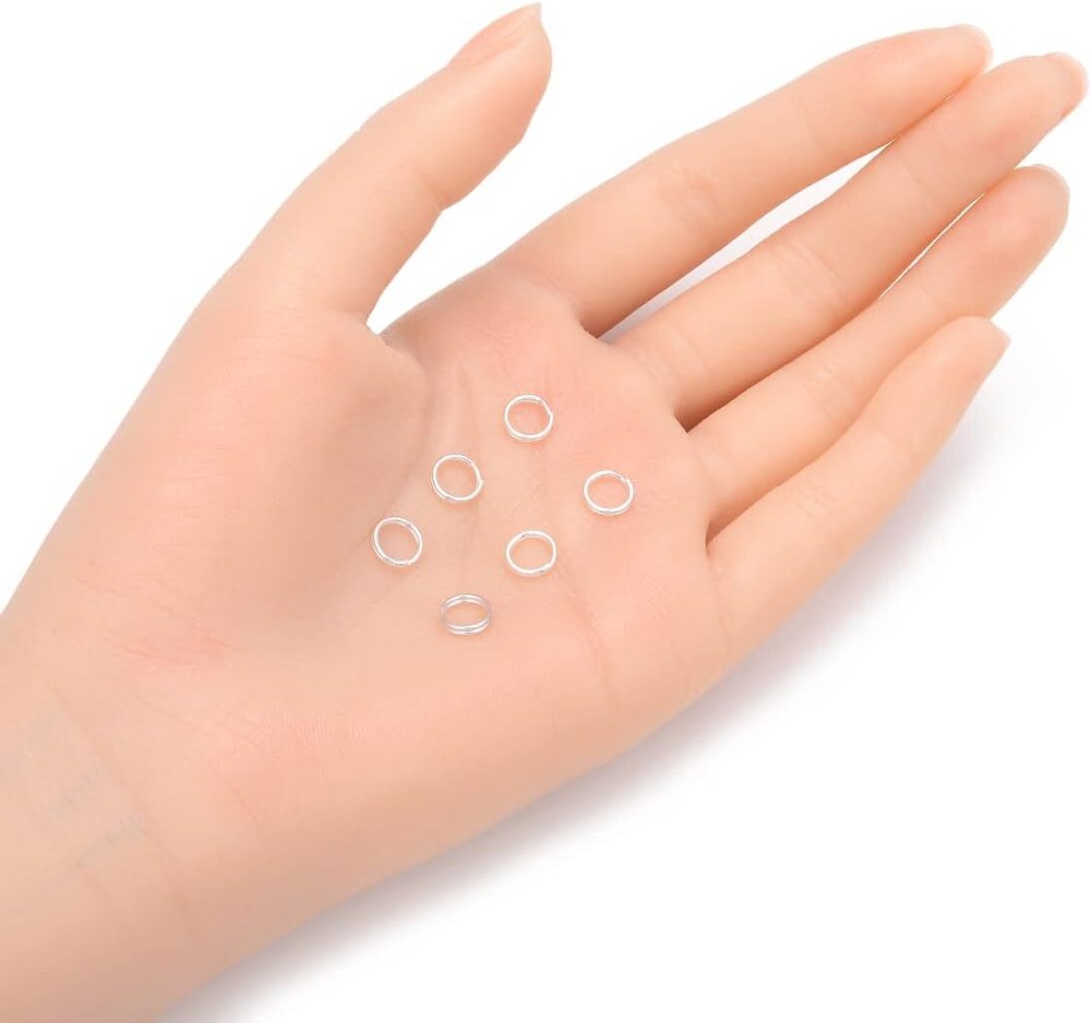 20Pcs Authentic 925 Sterling Silver 7Mm Split Jump Ring round Open Connector ...