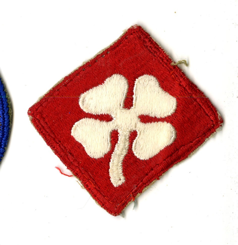 Fourth Army White Back Patch Cut Edge Vintage Pearl Harbor Pacific Training