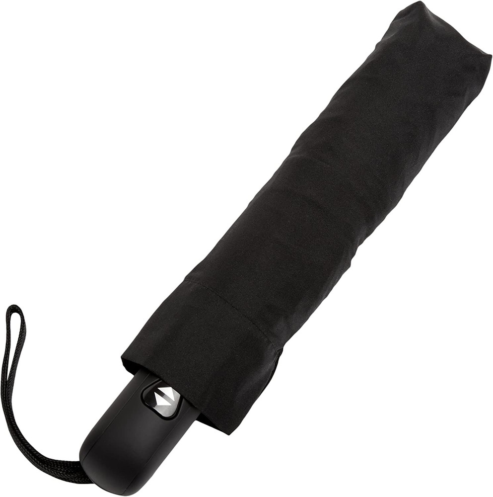 round Travel Umbrella with Auto Open/Close Button, Wind-Proof Compact Design, Wi