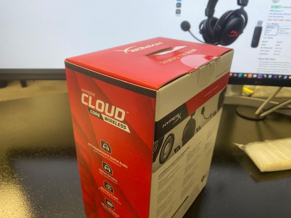 HyperX Cloud Core Wireless Legendary Comfort DTS Gaming Headset PC 53mm Black