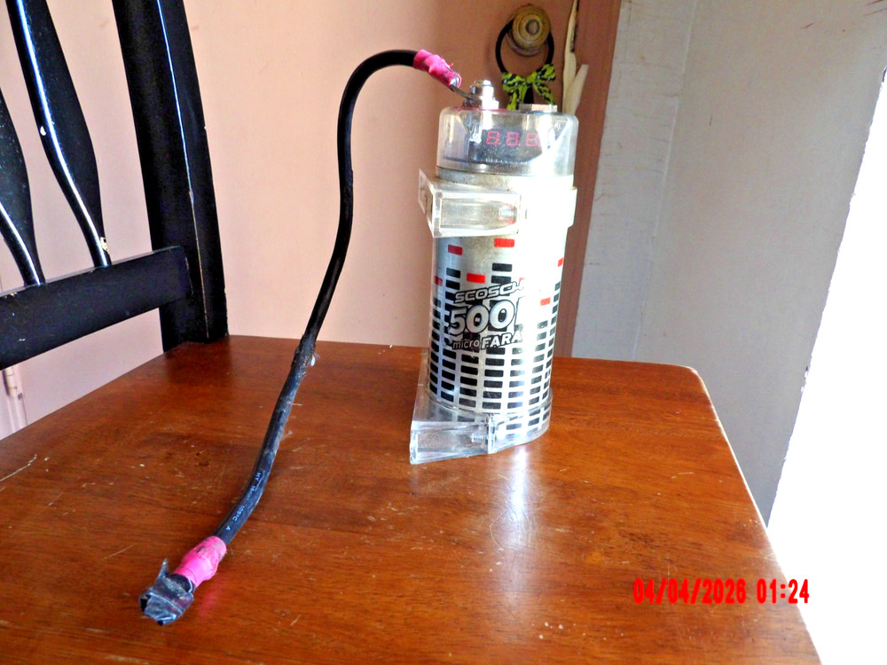 Scosche 500k Microfarand Car Audio Power Capacitor