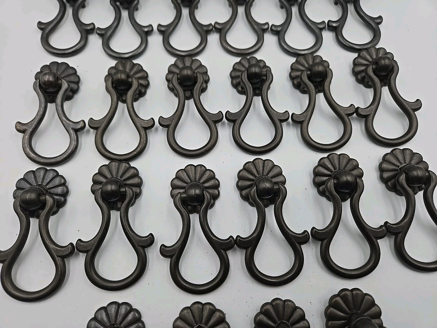 28 French Provincial Antique Drop Ring Drawer Pull Victorian Cabinet Handle