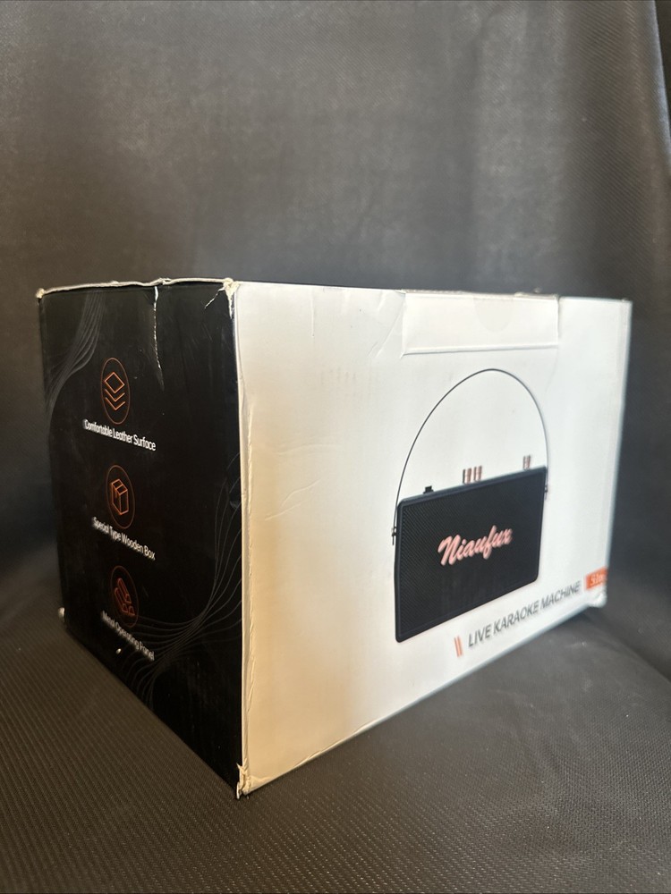 Retro Karaoke Machine with Two Wireless Microphones, Portable Bluetooth Speaker