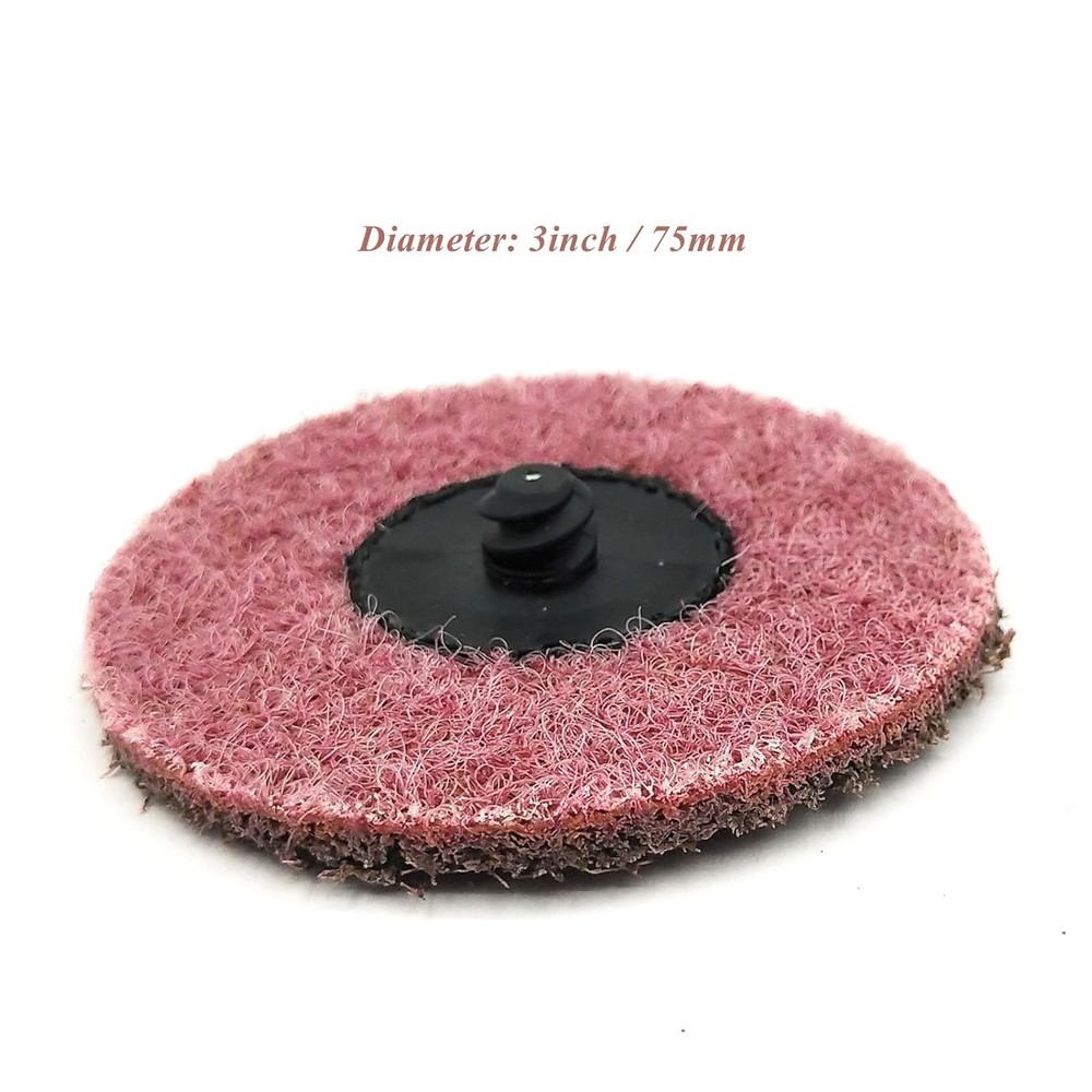 25 Pcs 3" Medium Red Nylon Surface Conditioning Discs for Grinding Polishing