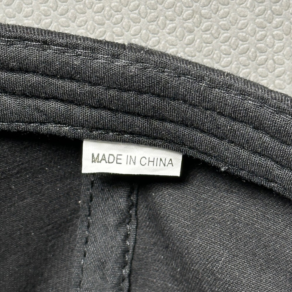 GMC Hat Cap Black Red Trim Letters Hook Loop Tall One Size