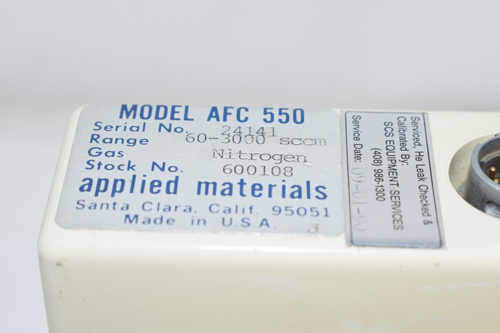 Applied Materials AM AFC-550 Mass Flow Controller 60-3000 sccm Nitrogen Gas