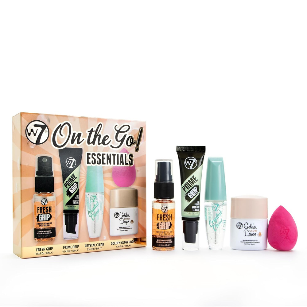 on the Go Essentials Set - Mini Makeup Must-Haves with Primer, Setting Spray,...