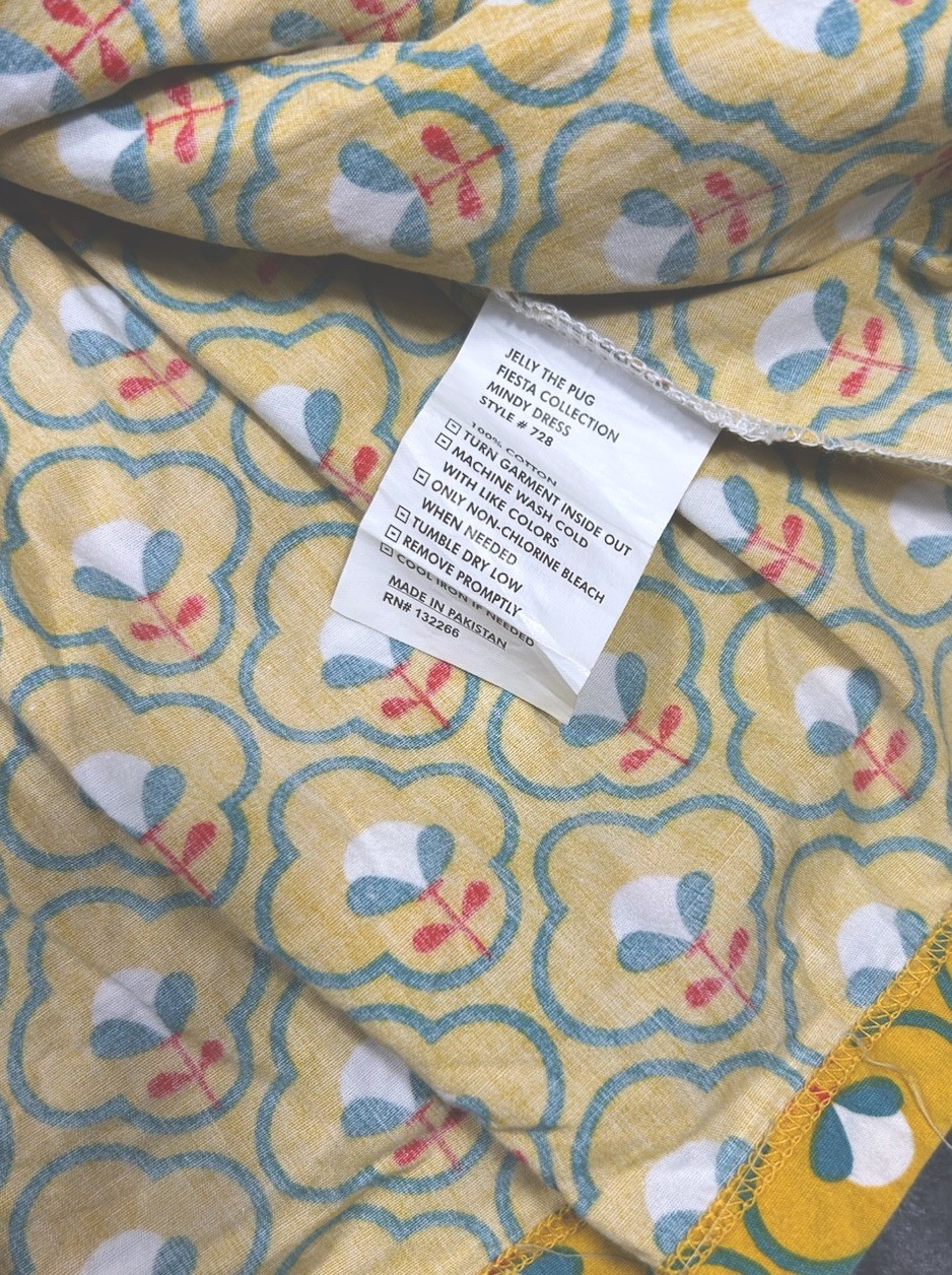 Jelly The Pug Girls 4T Poplin Fiesta Mindy Floral Boutique Dress Black EUC