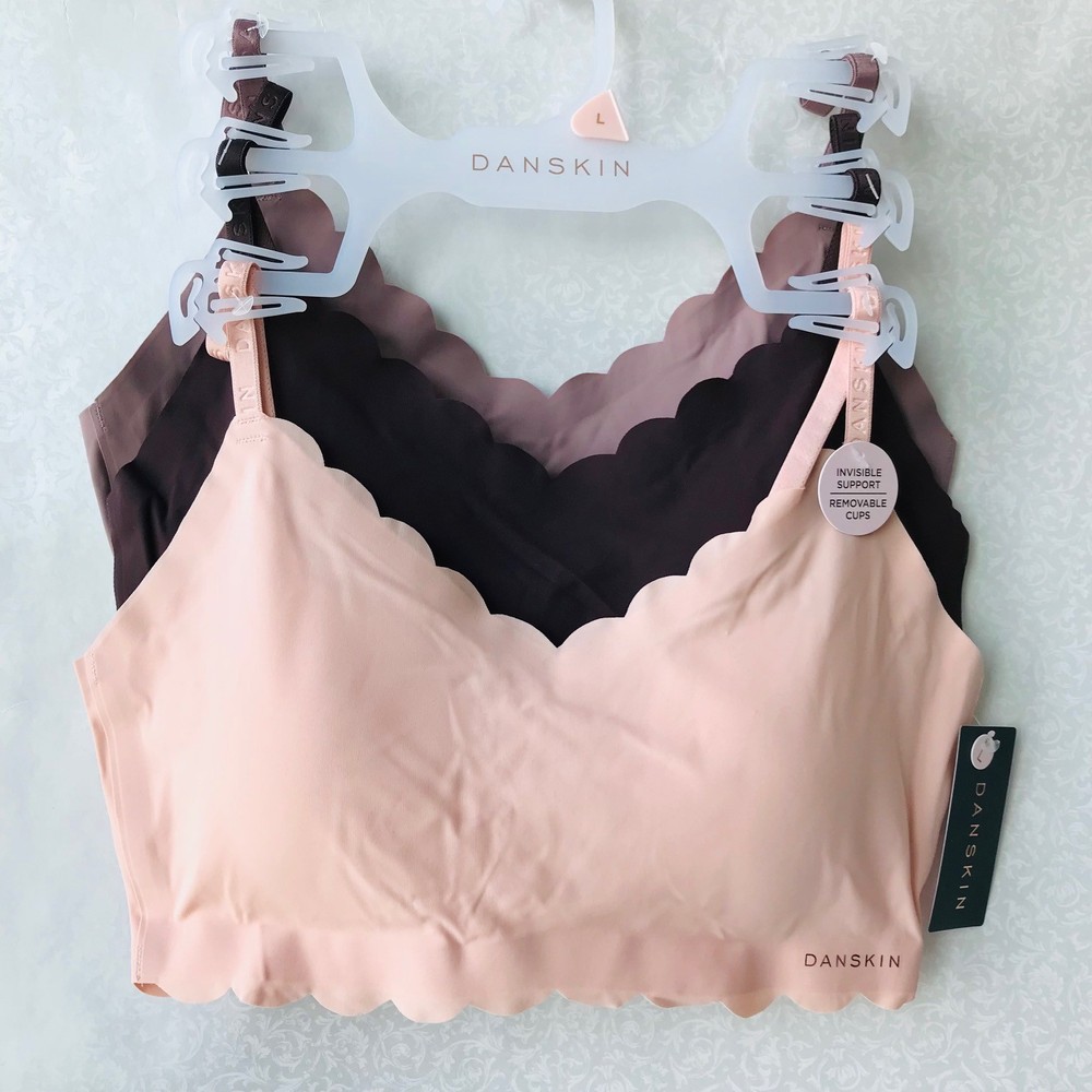 Danskin Invisible Support BRAS, Removable Cups 3-set Size : L