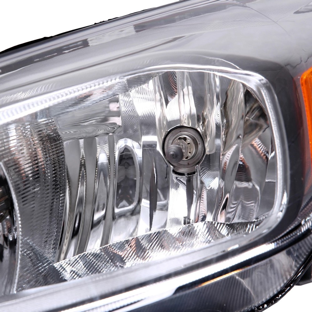 Halogen Headlight For 2015-2018 Ford Focus Chrome with LED DRL Left Driver Side