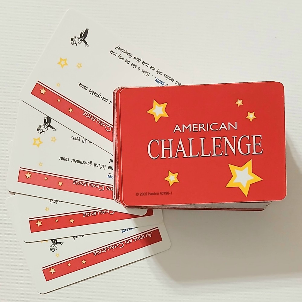 Monopoly The America 2002 Game Replacement Part - Challenge Deck