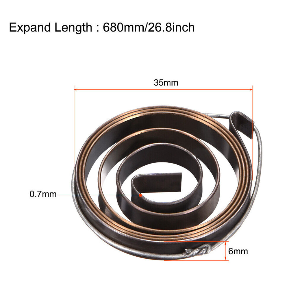 4pc Drill Press Spring Quill Feed Return Coil Spring Assembly 680mm 35x6x0.7mm
