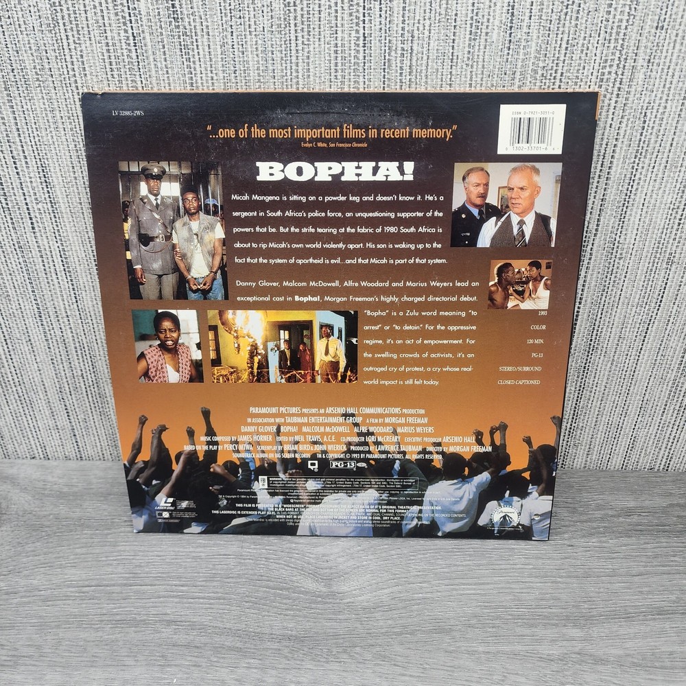 Bopha! - Morgan Freeman / Danny Glover, Malcon Mcdowell - Widescreen Laserdisc