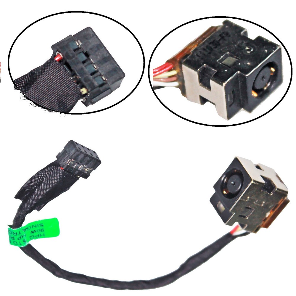 DC POWER JACK CABLE HP 2000 2000-2d13ca 2000-2d20ca 2000-2b49ca 2000-2b53ca #