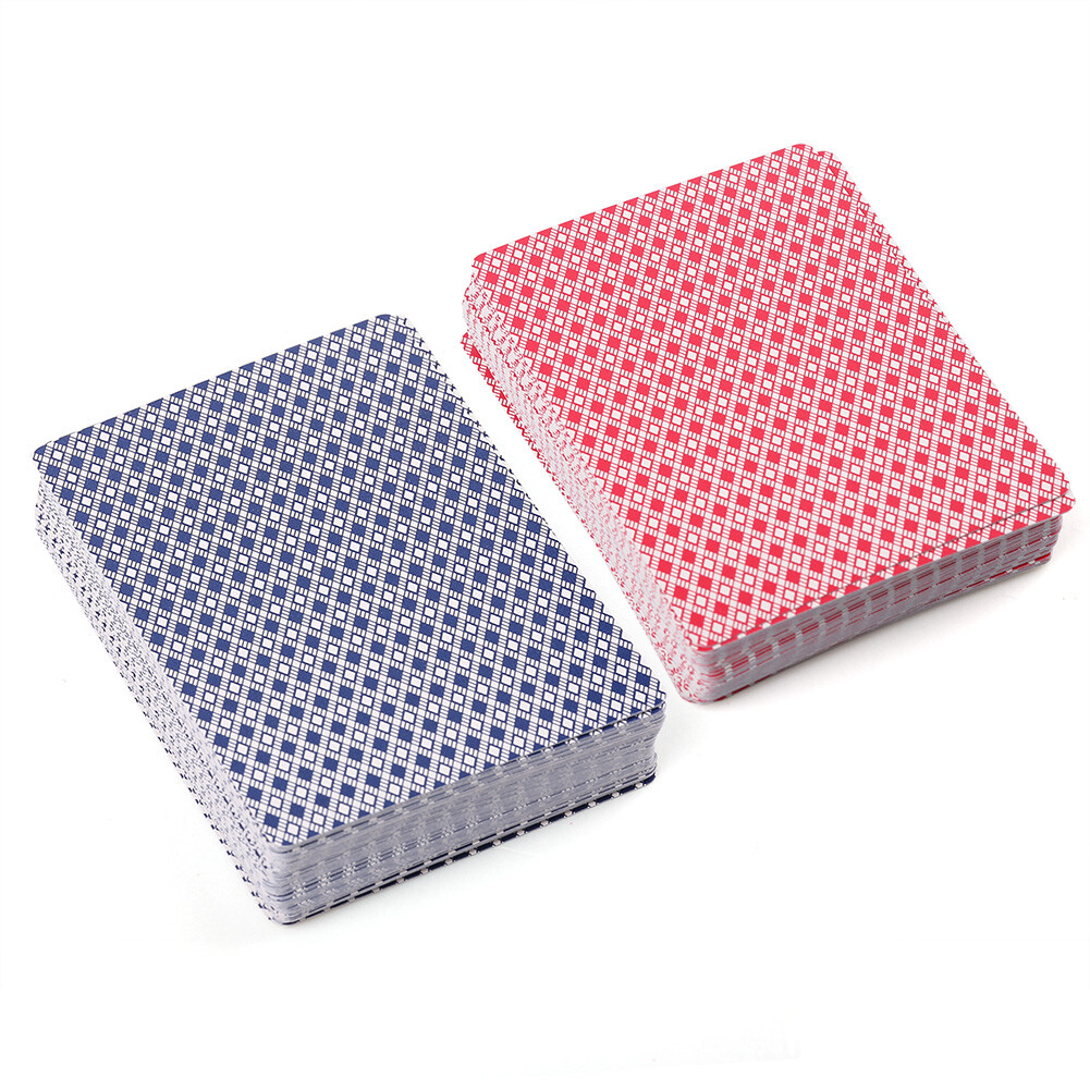 LotFancy Playing Cards Jumbo Index 12 Decks of Cards Poker Size 6 Red 6 Blue Lot