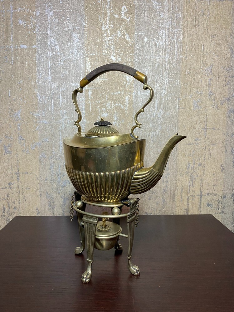 Silverplated Tea Pot on Original Burner