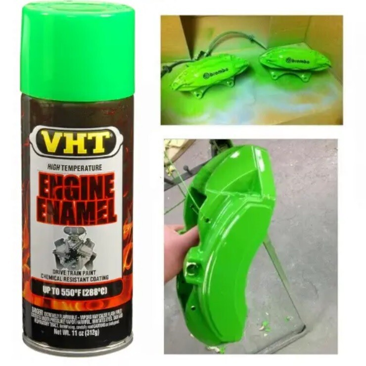 Lime Green Coating Spray Can Brake Caliper Engine Custom Ceramic Paint High Temp