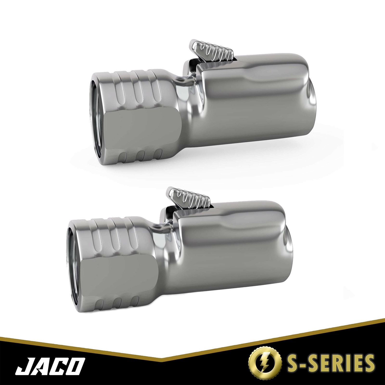JACO Lightning Tire Air Chuck (S-Series) | Open Flow, 1/4" F-NPT (2 Pack)