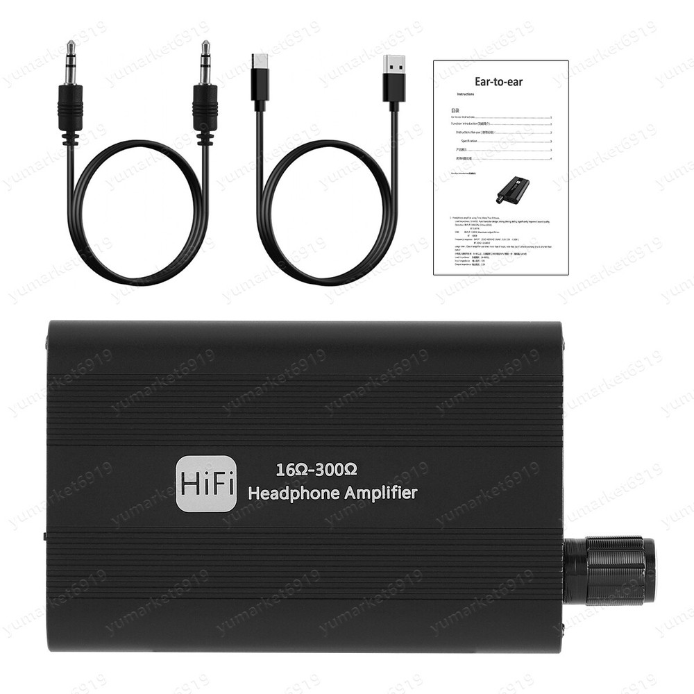 2PACK HIFI Headphone Amplifier Portable Earphone AMP 3.5mm With Audio USB Cable