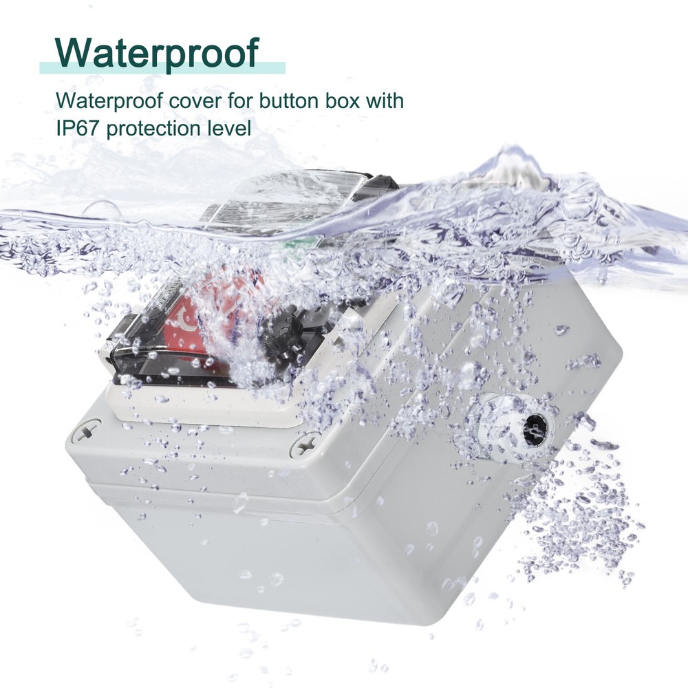 IP67 Push Button Box ABS Green Button E Stop Button Electrical Fire Equipment