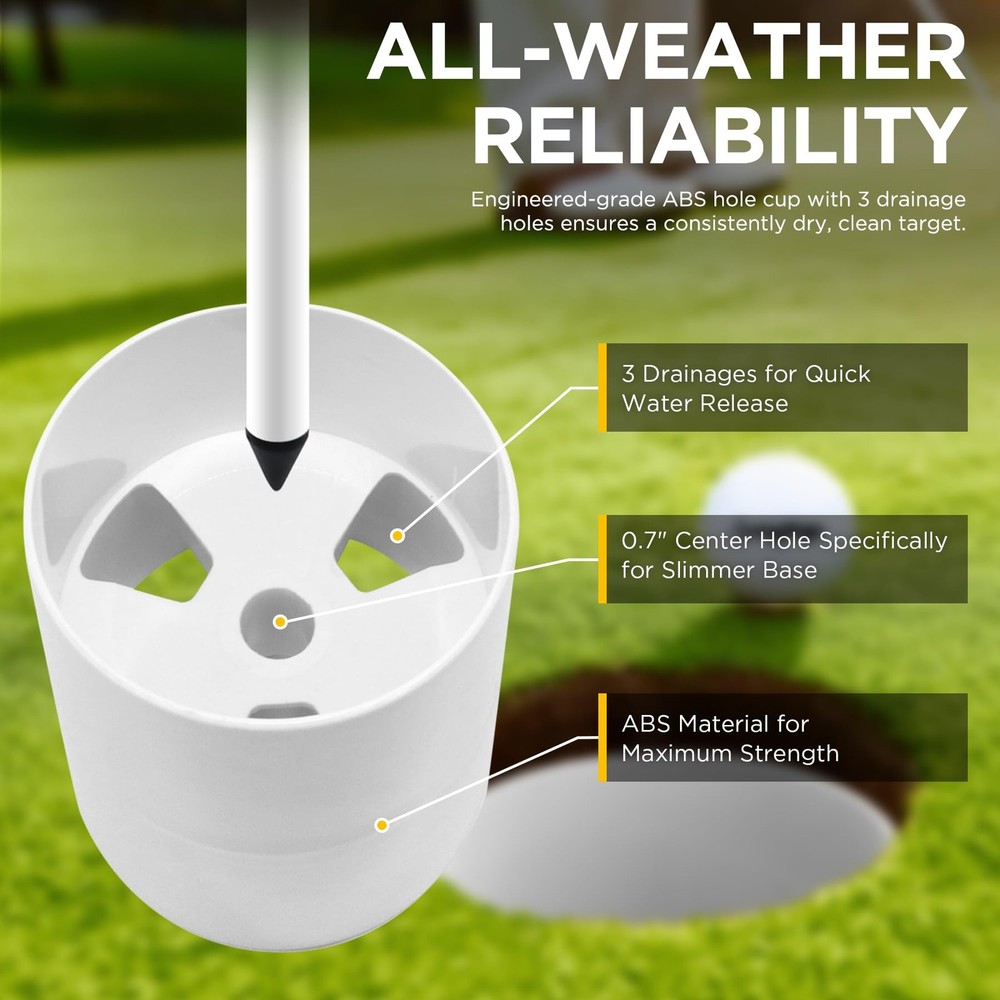 6ft Golf Flagstick Basic, Portable Five-Section Design for Backyard Practice ...